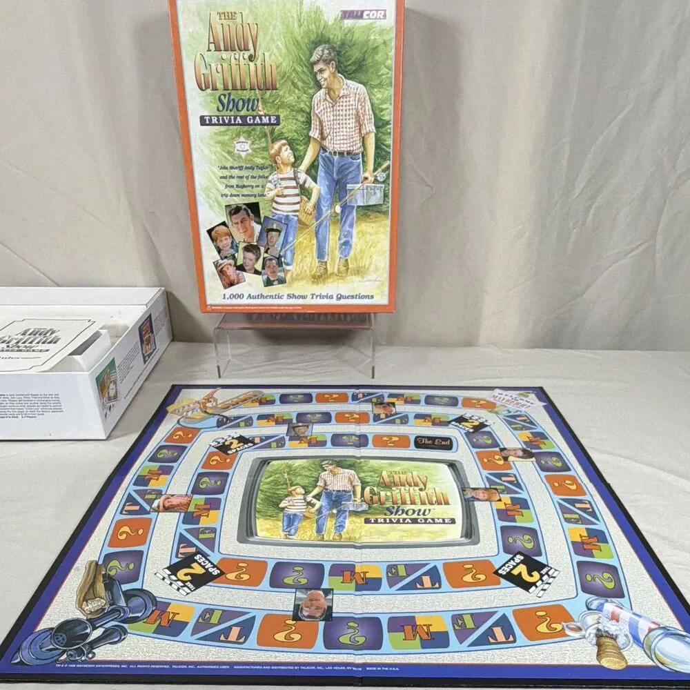 Vintage 1998 Andy Griffith Show Trivia Board Game Talicor Mayberry Complete